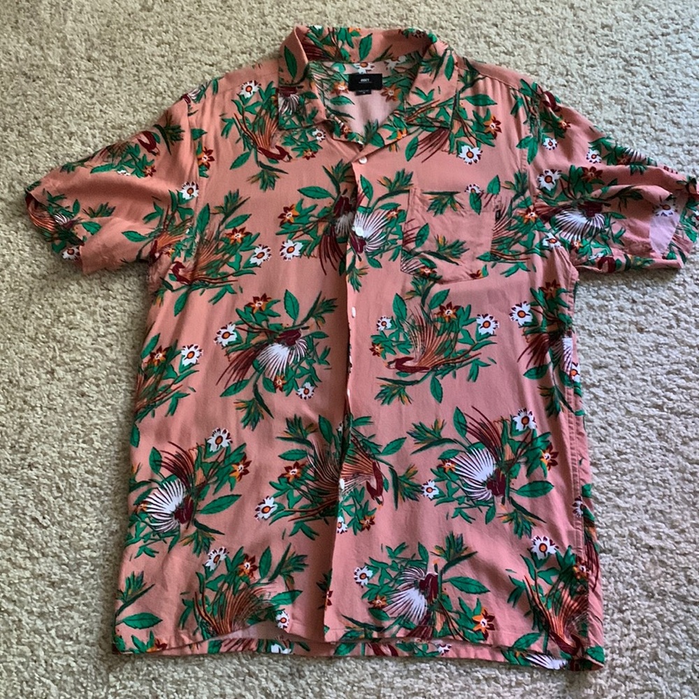 OBEY Tropical Hawaiian Button-Up Shirt - 100% Viscose Material - Men’s Size M